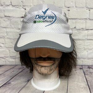 Running Hat Cap Strap Back White Mesh Degree Nature Effects One Size Fits Most